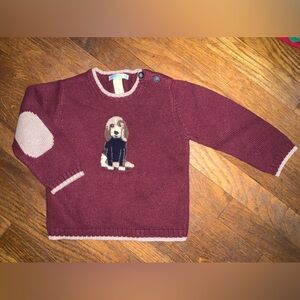 Vintage 2T Janie & Jack Beagle hound dog boys winter sweater 2T